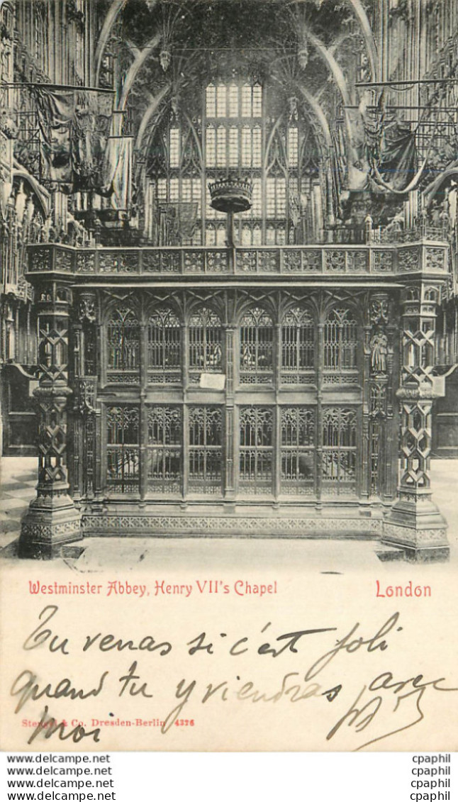 '"CPA London Westminster Abbey Henry Vil''s Chapel"' - Londen