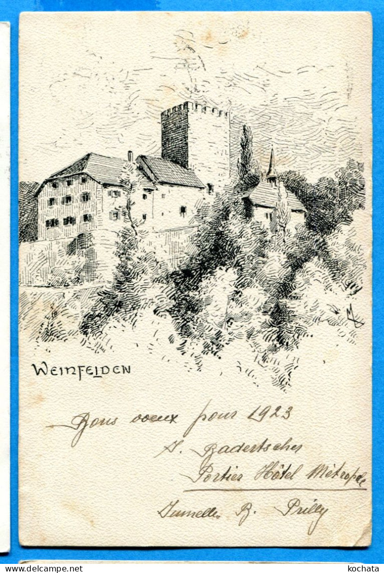 NY1124, Weinfelden, Précurseur, Circulée 1922 - Weinfelden