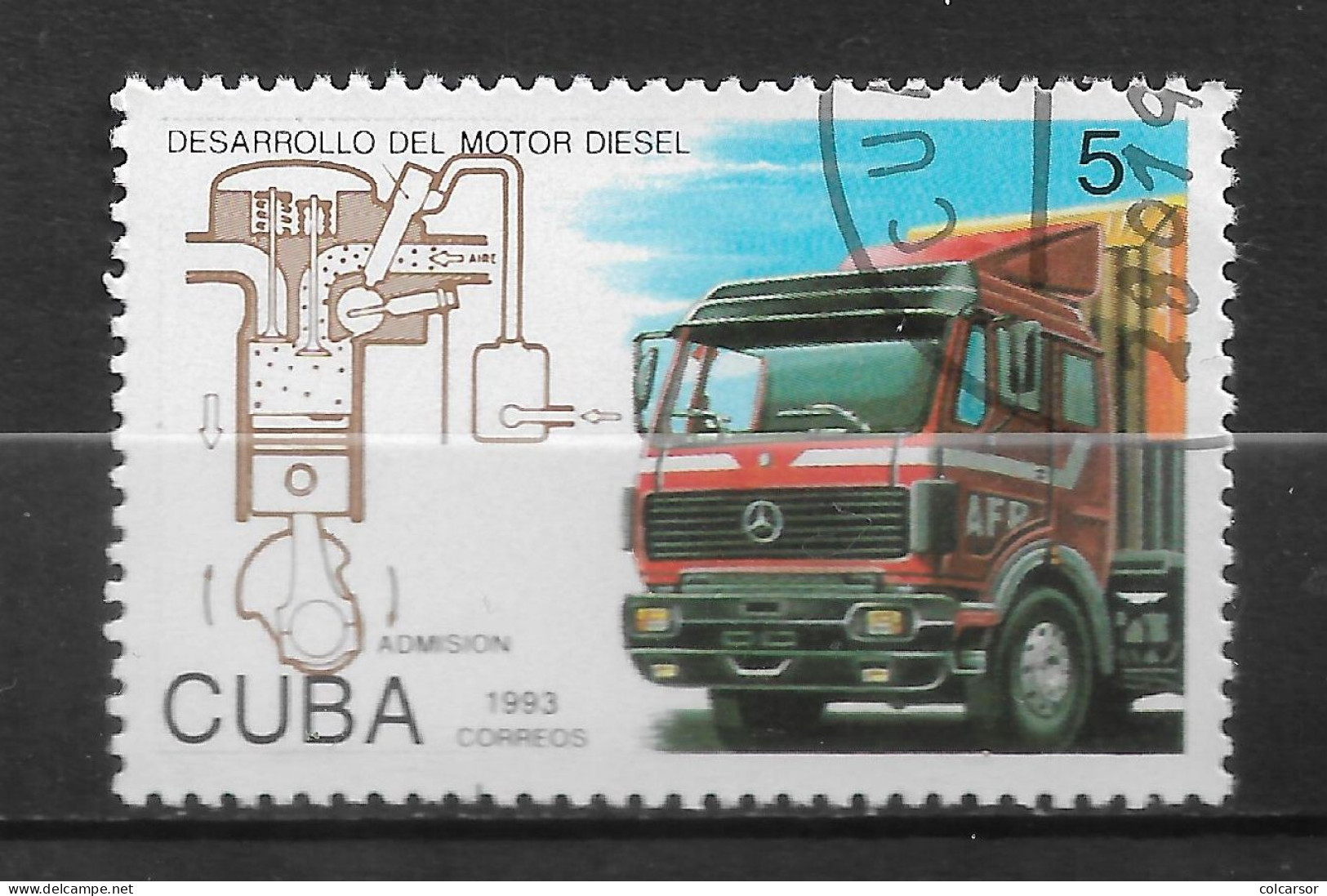 CUBA  N°  3277 " CAMIONS DIESEL " - Gebraucht