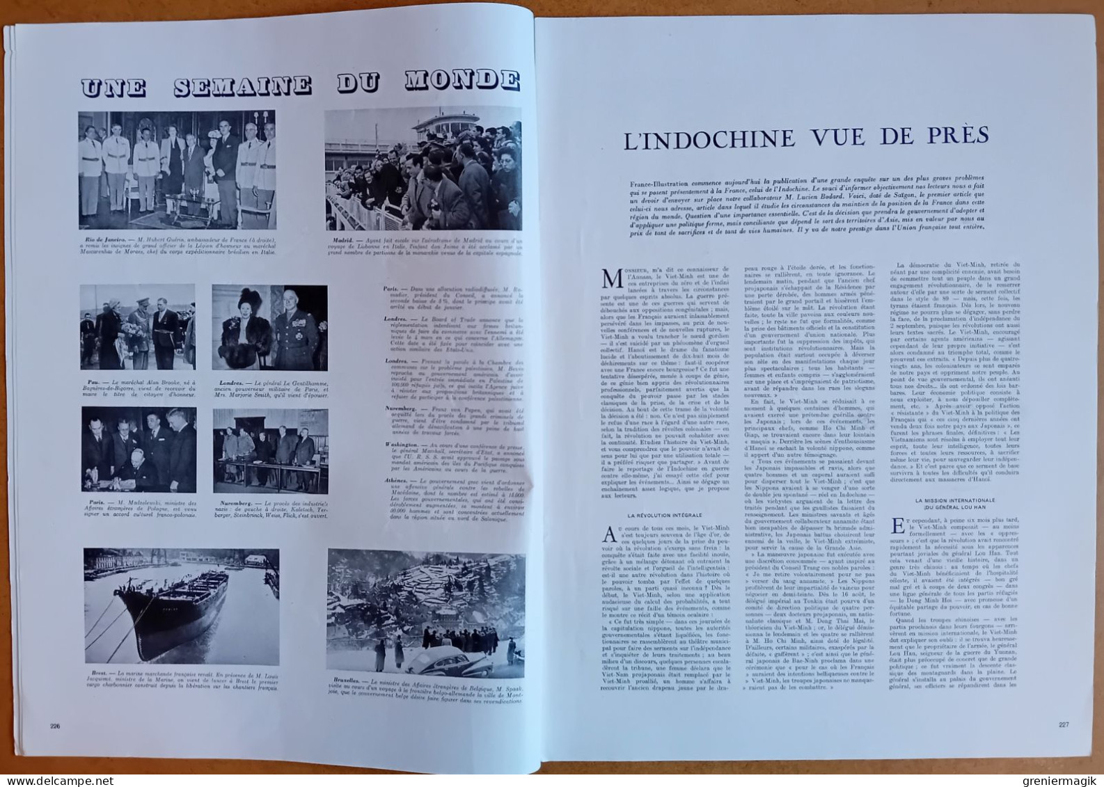 France Illustration N°75 08/03/1947 Indochine/Manoeuvres Arctiques De L'armée Américaine/Iran/Tziganes D'Europe/Roumanie - Testi Generali