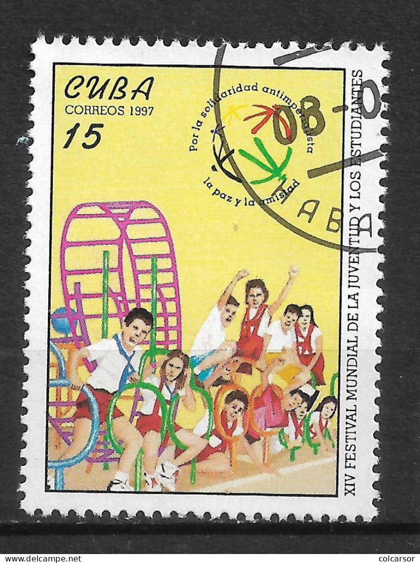 CUBA  N°  3633 " FESTIVAL MONDIAL DE LA JEUNESSE " - Usati