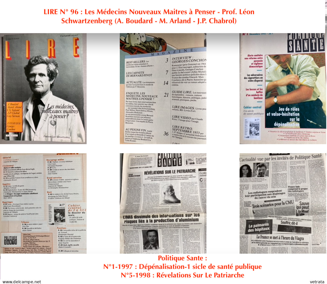 Médecine/Santé : 3 Livres / 8 Revues / 6 Brochures & 4 Articles //// (envoi Uniquement Par Mondial Relay Ou Colissimo) - Medicine & Health