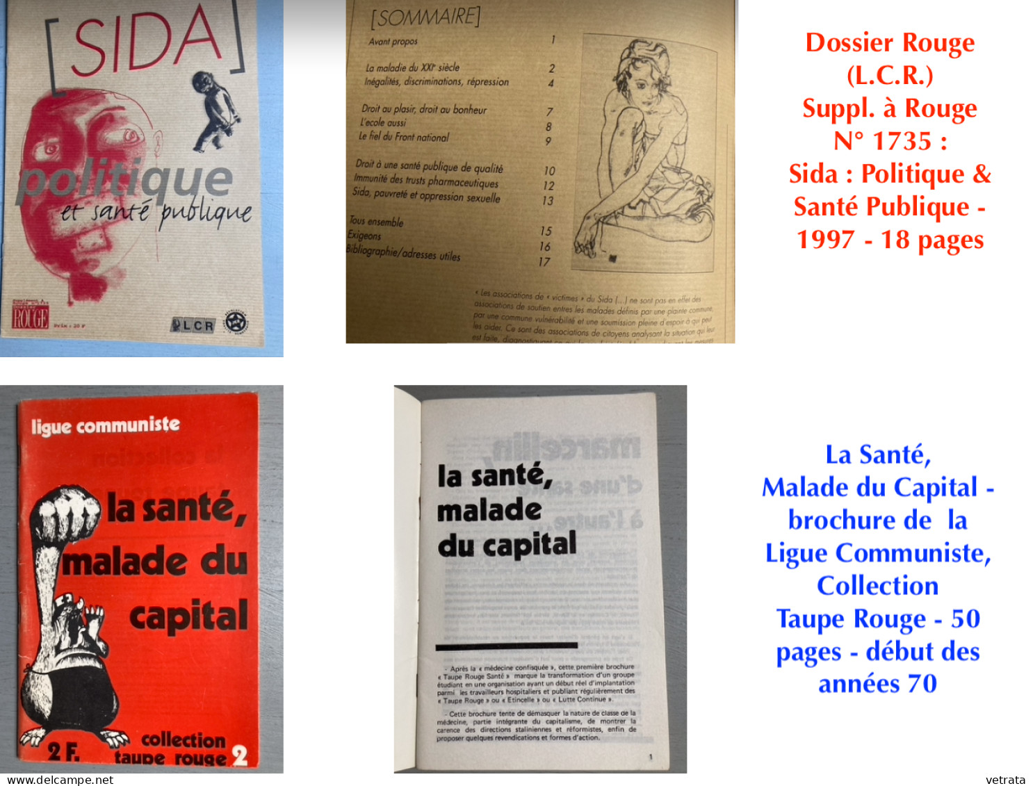 Médecine/Santé : 3 livres / 8 revues / 6 brochures & 4 articles //// (envoi uniquement par Mondial Relay ou Colissimo)