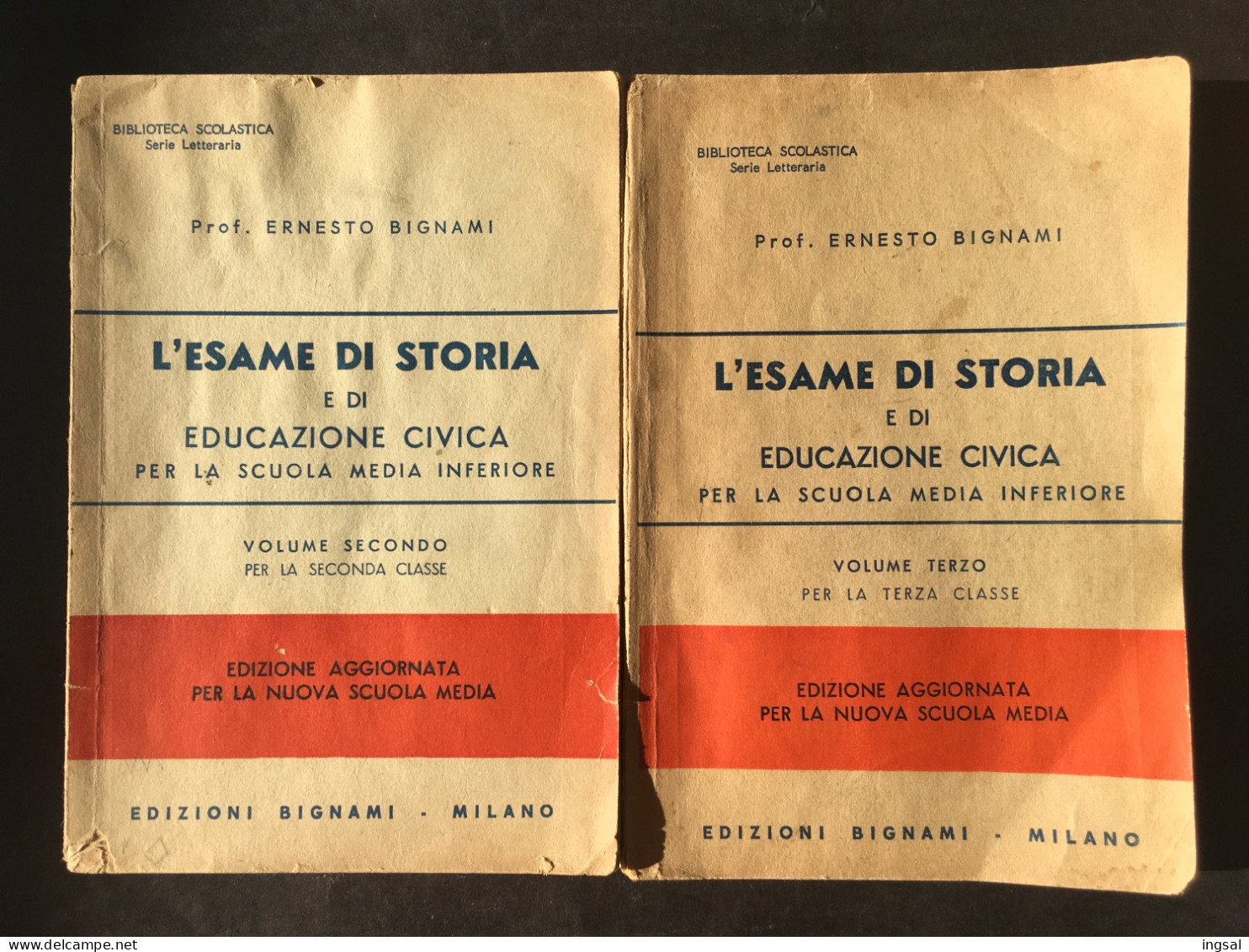 Prof. ERNESTO BIGNAMI……L’ Esame Di Storia E Di Educazione Civica - Per La Scuola Media Inferiore - Storia, Filosofia E Geografia