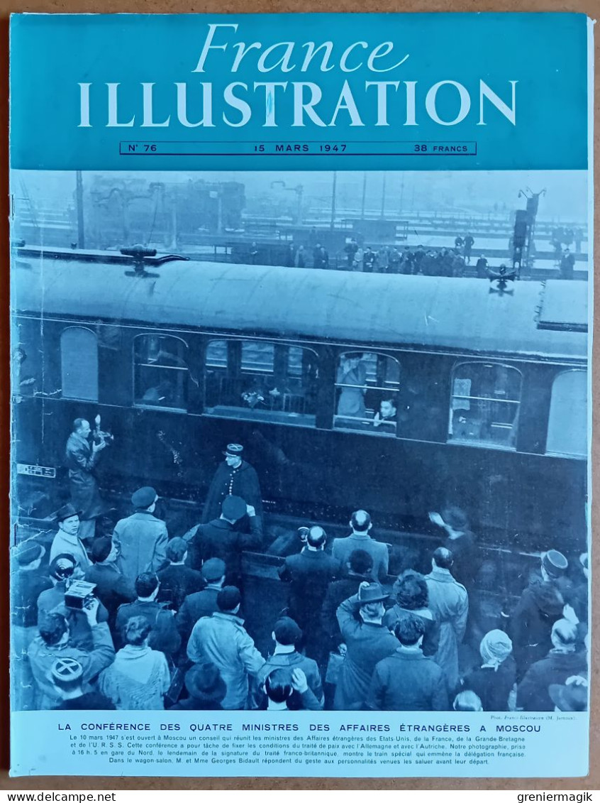 France Illustration N°76 15/03/1947 Attentats De L'Irgoun En Palestine/Sécurité Aérienne/Traité De Dunkerque/Byrd - Informations Générales