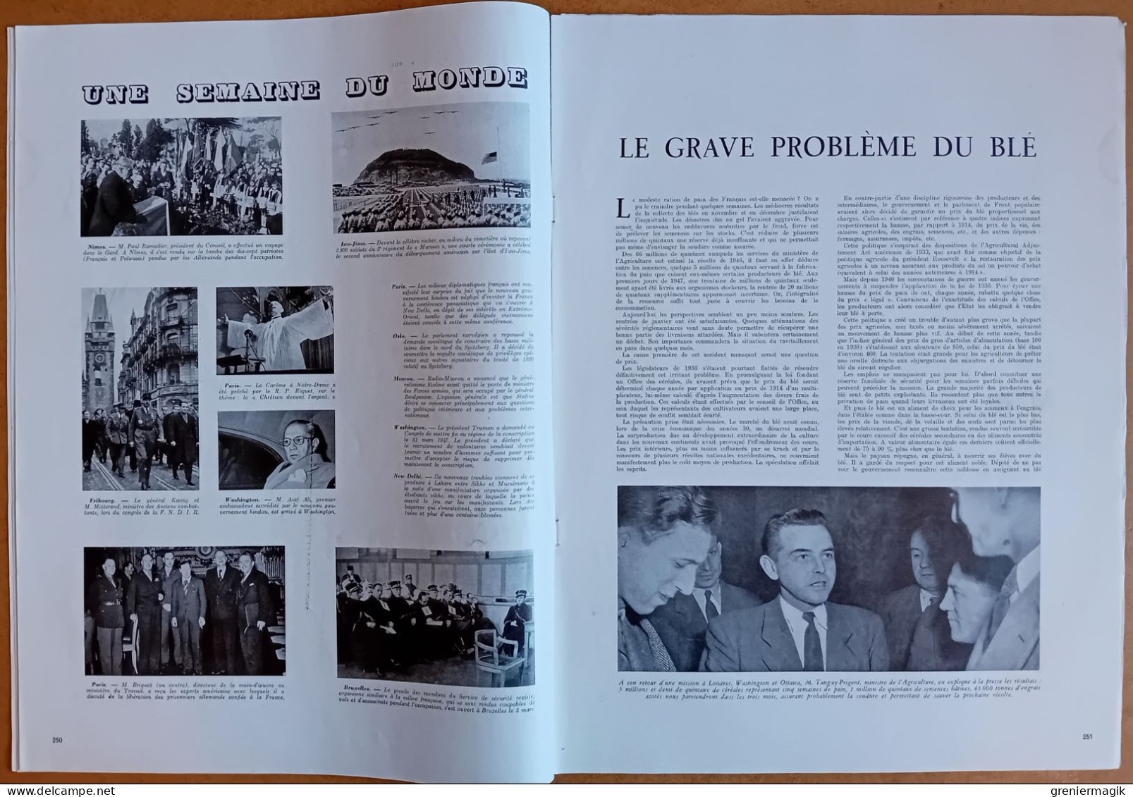 France Illustration N°76 15/03/1947 Attentats De L'Irgoun En Palestine/Sécurité Aérienne/Traité De Dunkerque/Byrd - Testi Generali