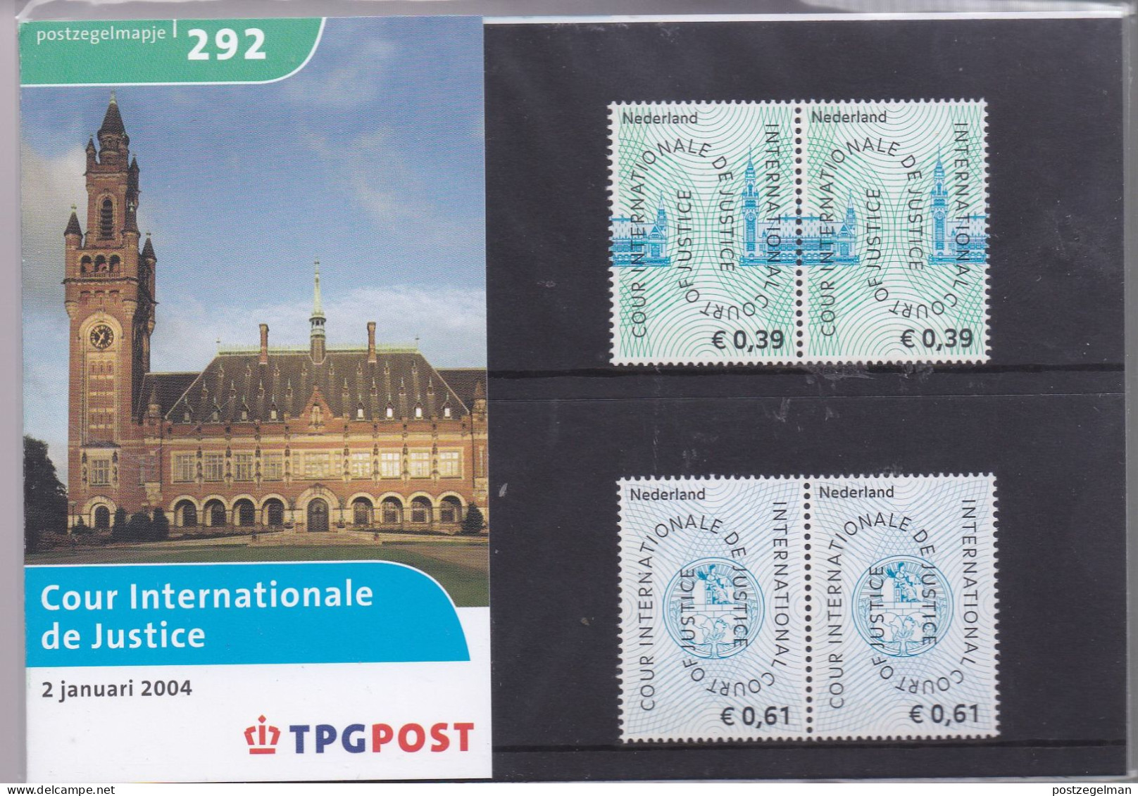 NEDERLAND, 2004, MNH Zegels In Mapje, Court De Justice , NVPH Nrs. D39-D40, Scannr. M292 - Servizio