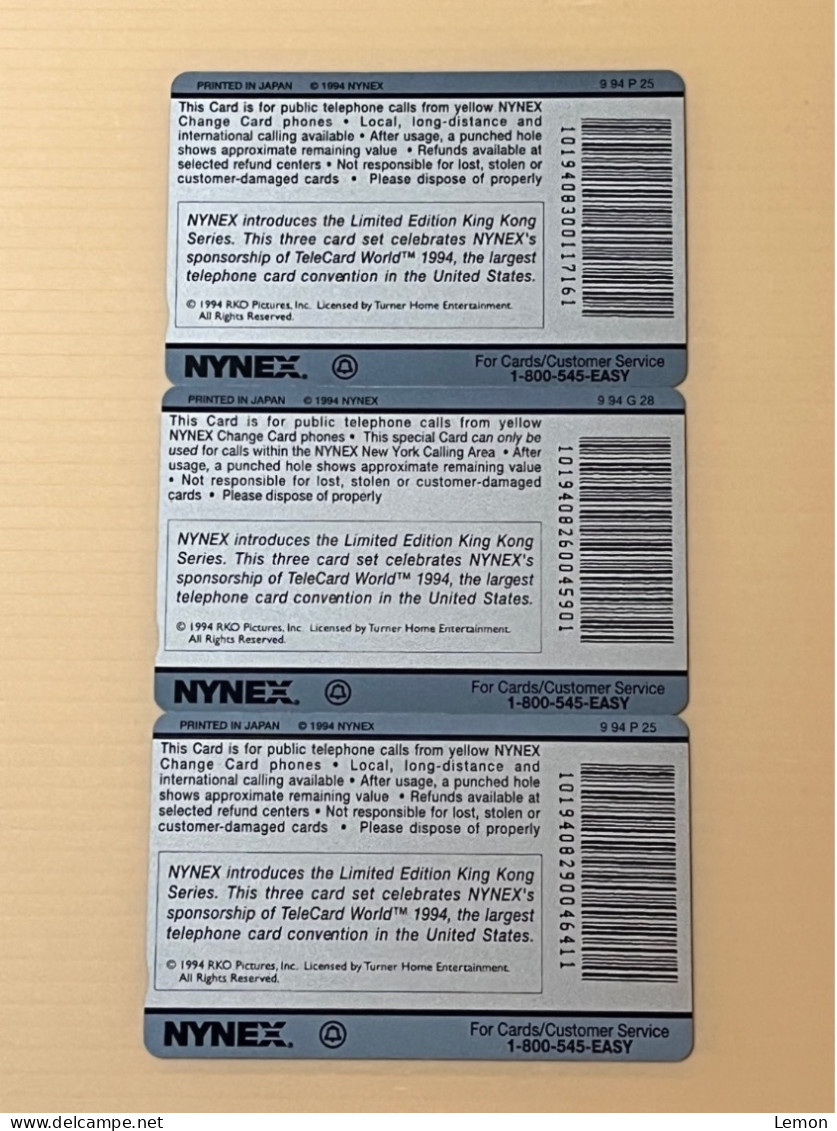 Mint USA UNITED STATES America Prepaid Telecard Phonecard, NYNEX TeleCard World 1994, Puzzle Set Of 3 Mint Cards - Sprint