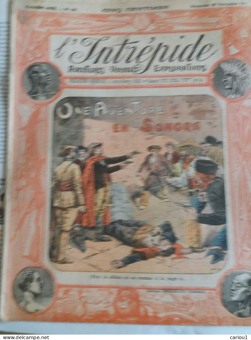 C1 Revue L INTREPIDE Offenstadt 185 1913 NAVIRE COULE PAR KRAKEN Jose MOSELLI SF Port Inclus France - Avant 1950