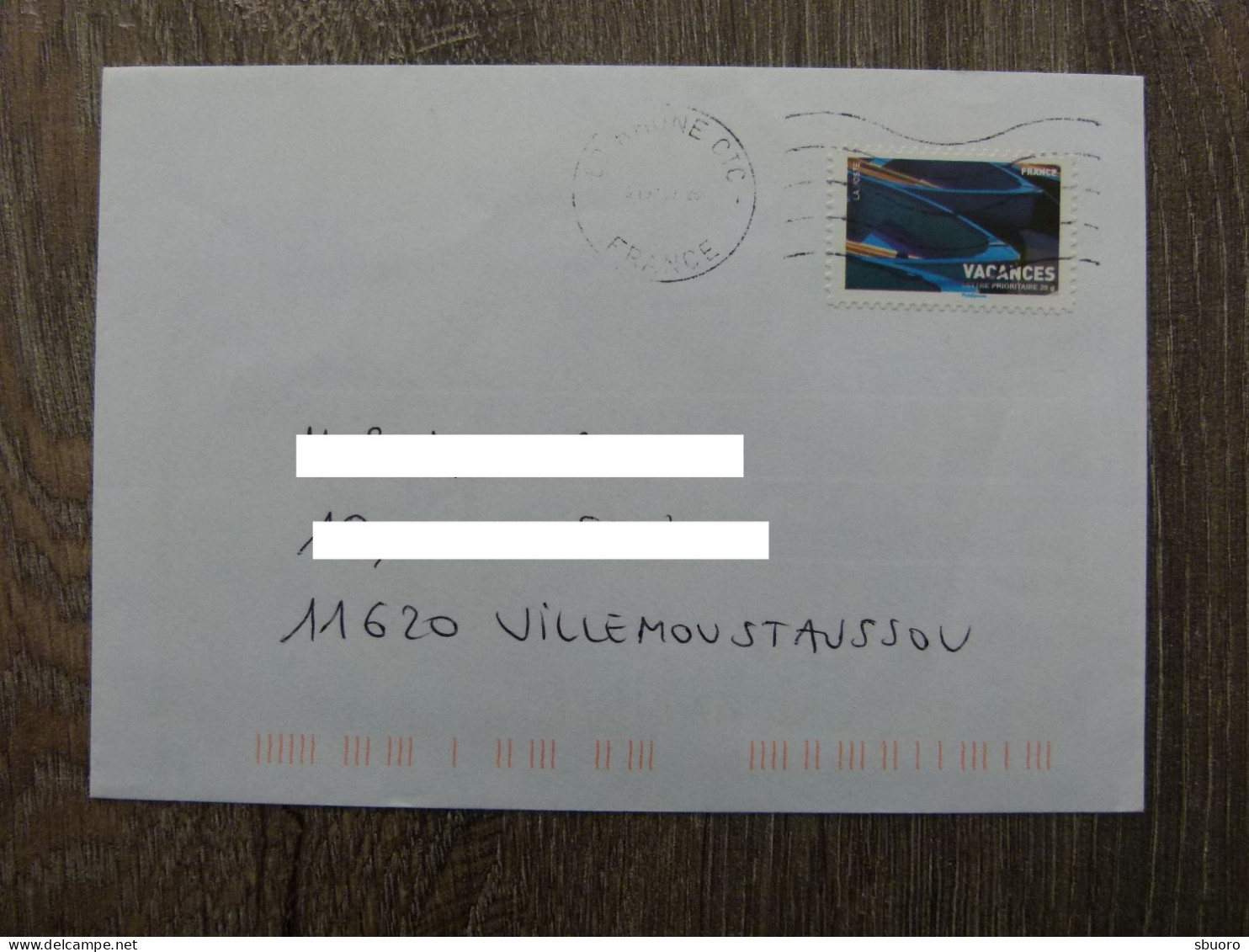 French Inland Full Cover. Holidays (Vacances) Stamp Alone On Envelope. 2007. From Rhone (69) To Villemoustaussou (11) - Cartas & Documentos