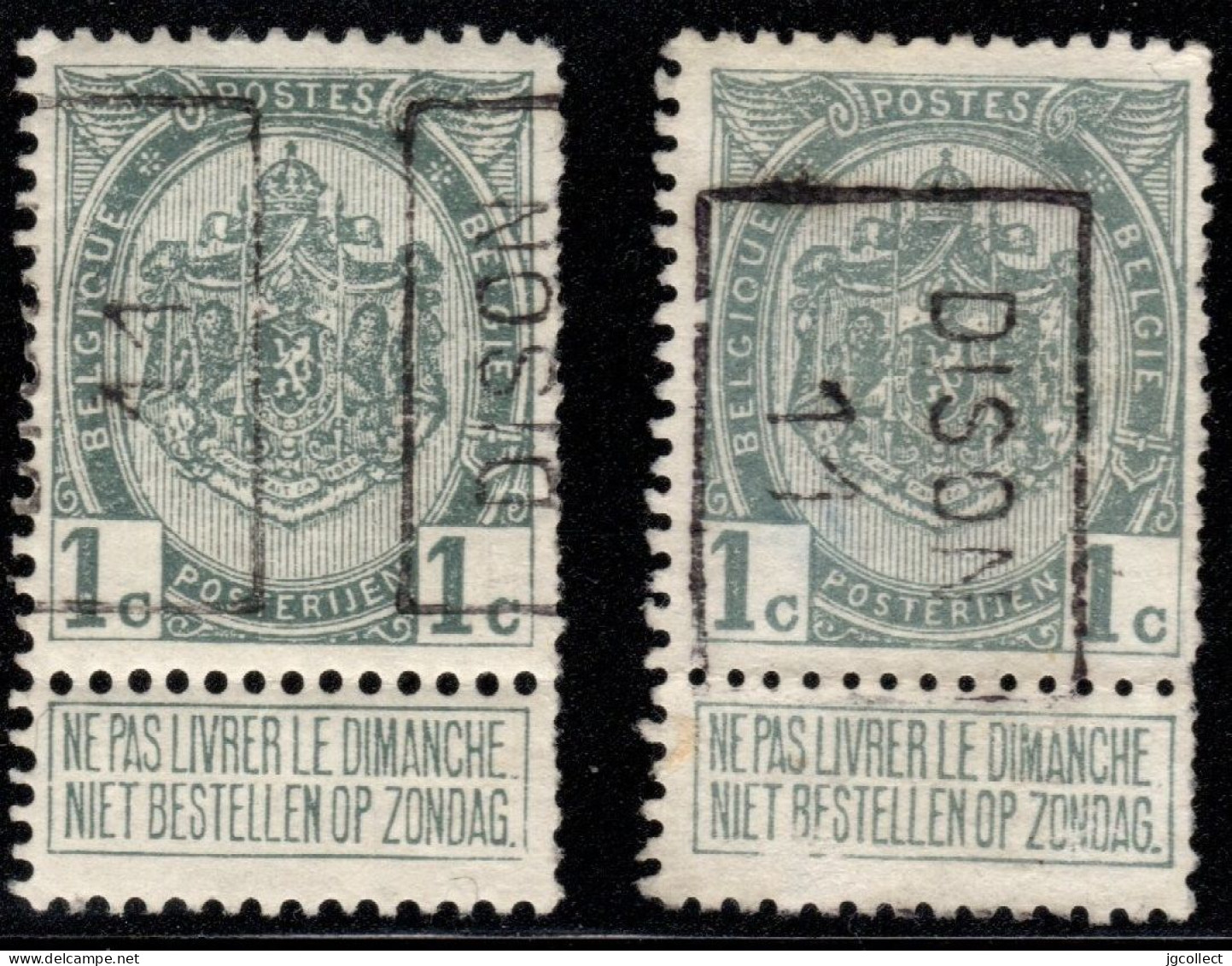 Preo's (81) "DISON 11" OCVB 1610 A+B - Rolstempels 1910-19