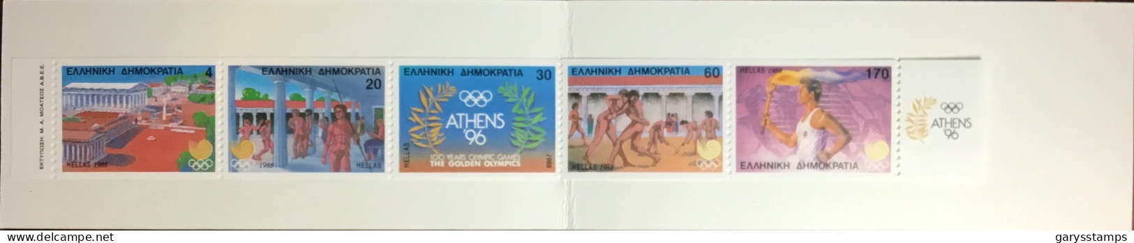 Greece 1988 Olympic Games Booklet Unused - Postzegelboekjes