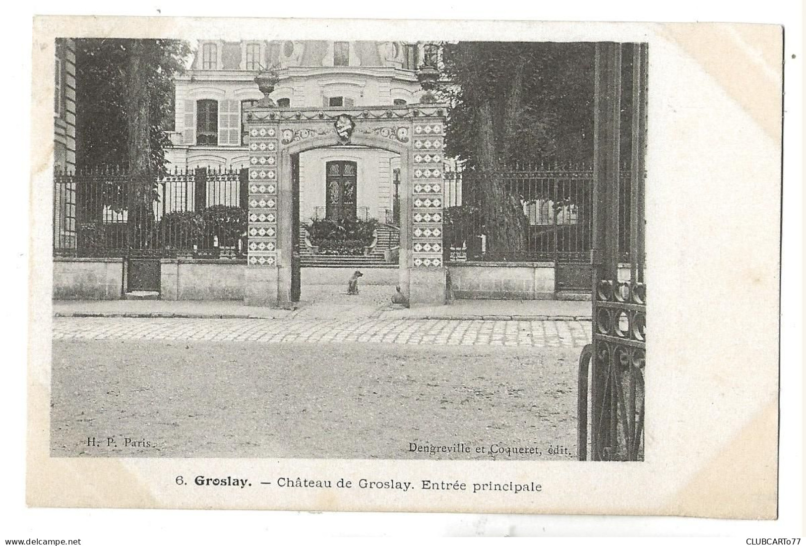 Groslay (95) : L'entrée Principale Du Château En 1910 (animé) PF. - Groslay