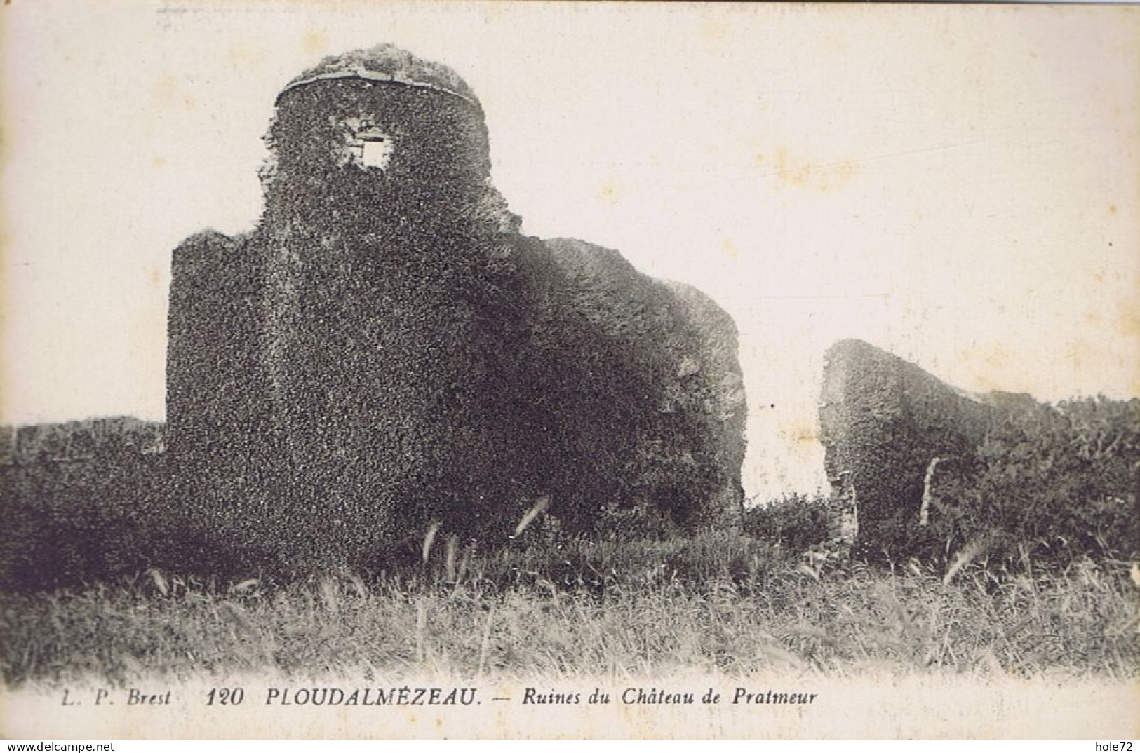 29 - Ploudalmézeau (Finistère) - Ruines Du Château De Pralmeur - Ploudalmézeau