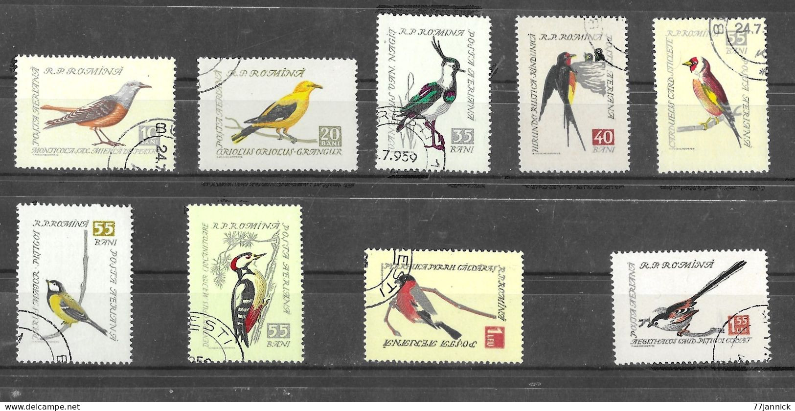 LOT DE TIMBRES ROUMANIE OBLITERE - Sammlungen