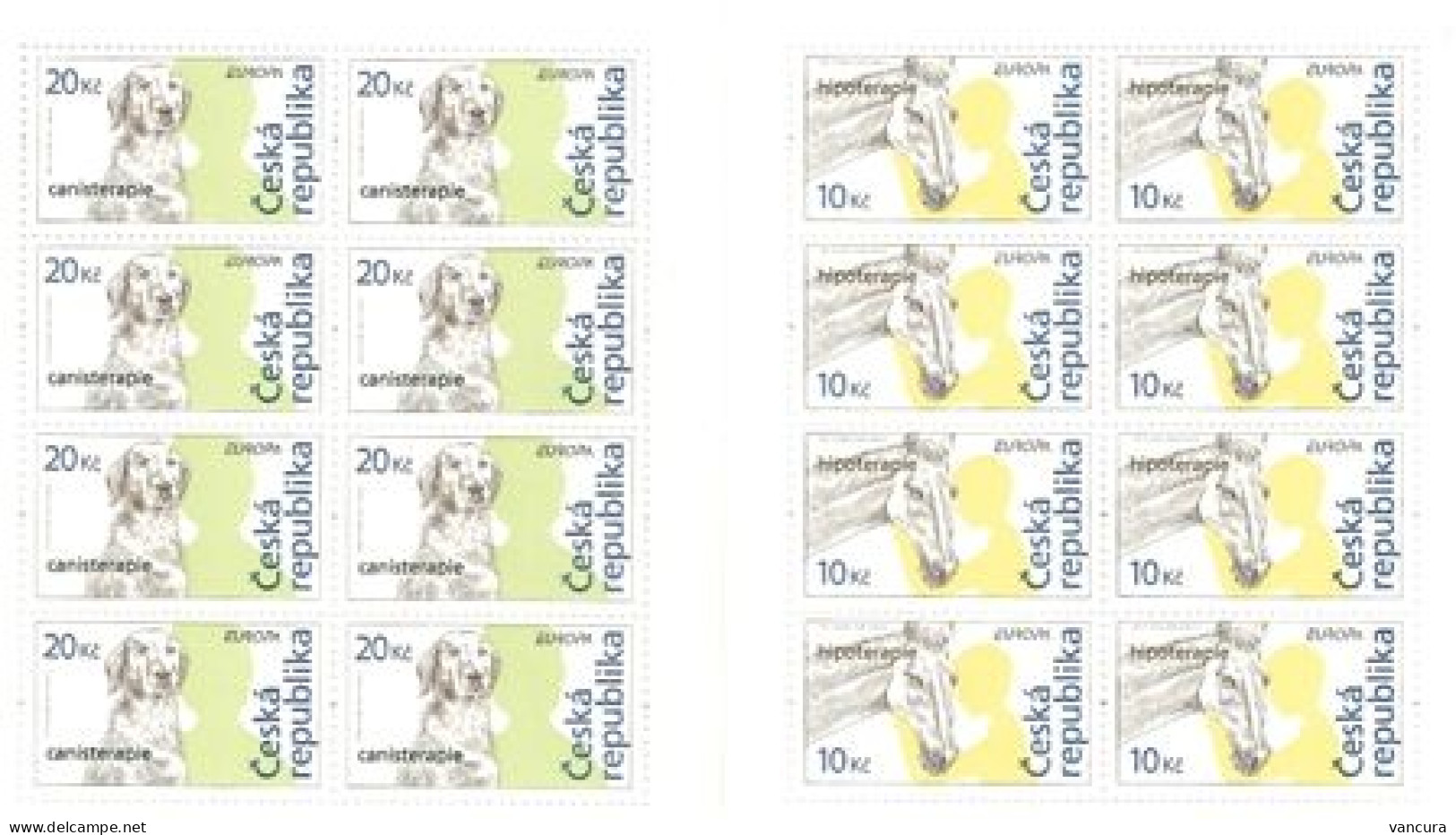 ** A 473-4 Czech Republic - EUROPA Hippotherapy Nad Canistherapy 2006 Sheets - 2006