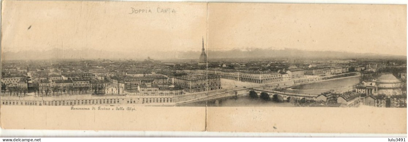 CPA - (Italie-Piemonte) TURIN - TORINO - Panorama - Doppia Carta - 1905 - Multi-vues, Vues Panoramiques