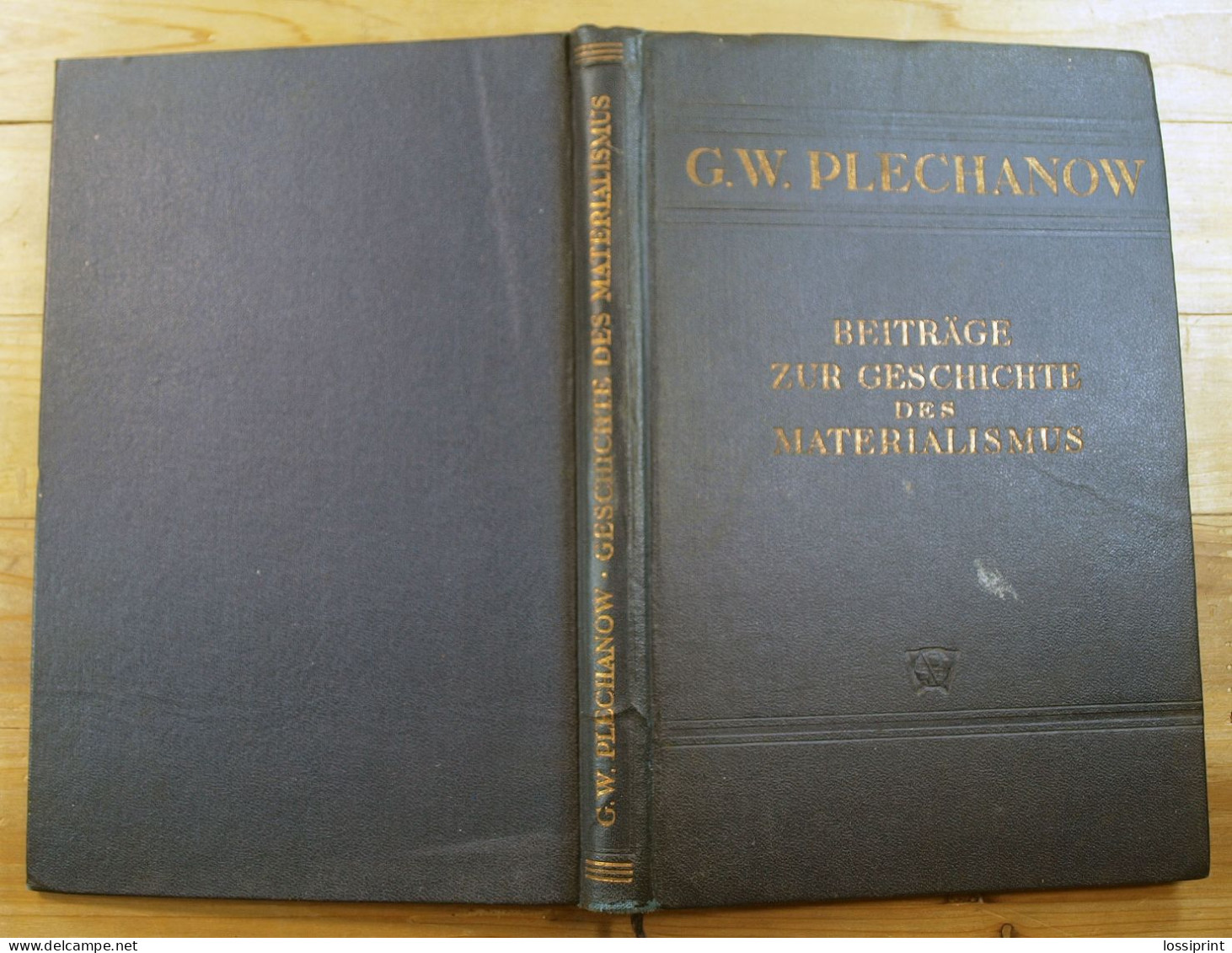 Old German Language Book, G.W.Plechanow:Beiträge Zur Geschichte Des Materialismus, Moskau 1940 - Non Classificati