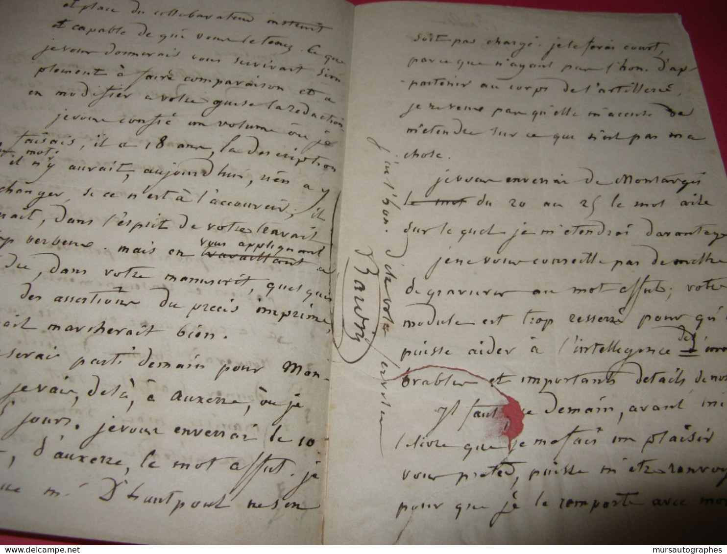 ETIENNE BARDIN Autographe Signé 1836 MILITAIRE DICTIONNAIRE EMPIRE NAPOLEON - Politico E Militare