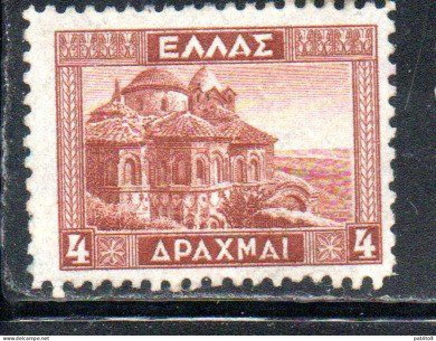 GREECE GRECIA ELLAS 1935 CHURCH OF PANTANASSA MISTRA 4d MH - Neufs