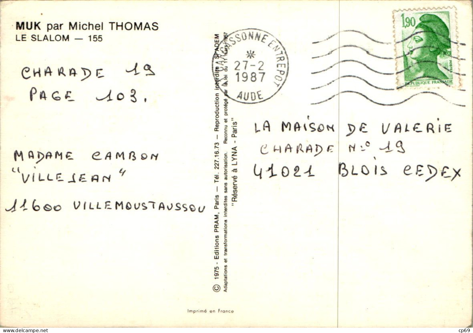 Michel Thomas Le Slalom Ski Sport Enfant Child Bambino 子供 - N°155 - En TB.Etat - Thomas