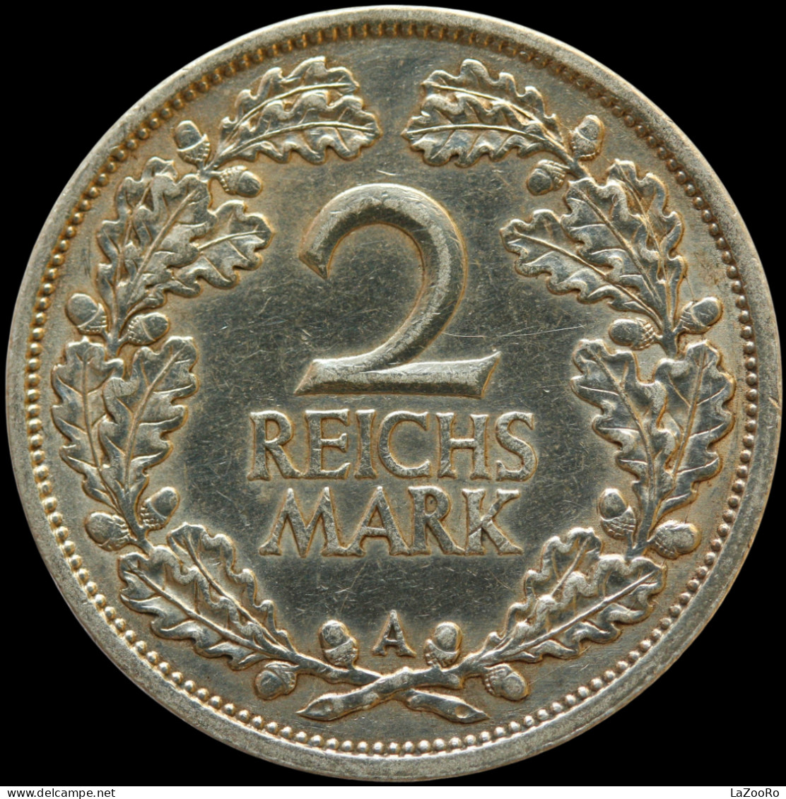 LaZooRo: Germany 2 Mark 1925 A XF Major Die Break - Silver - 2 Reichsmark