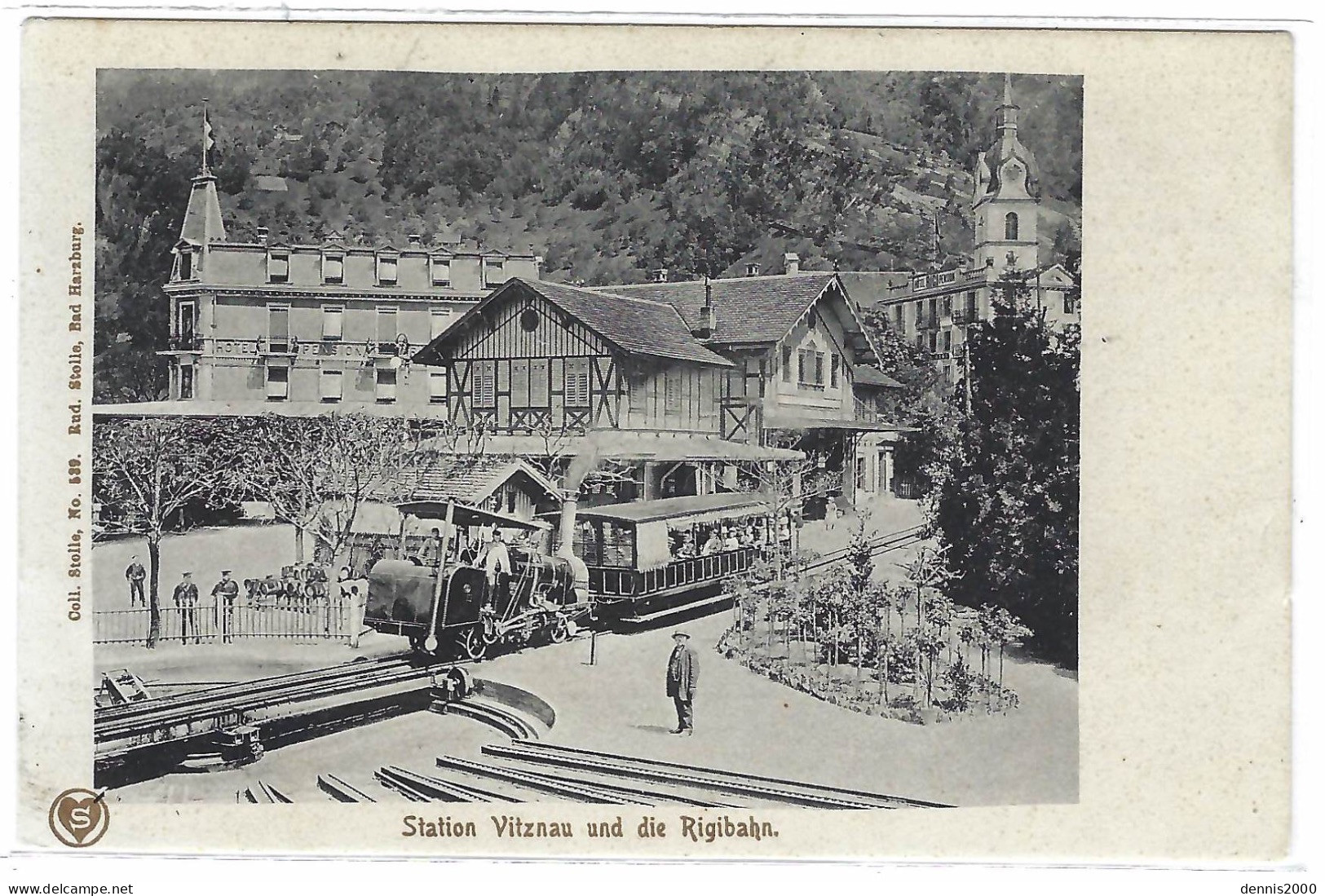 VITZNAU - Station Vitznau Und Die Rigibahn  - BELLE ANIAMTION - TRAM - TRAIN - Ed. Stolle, Bad Harzburg - Vitznau