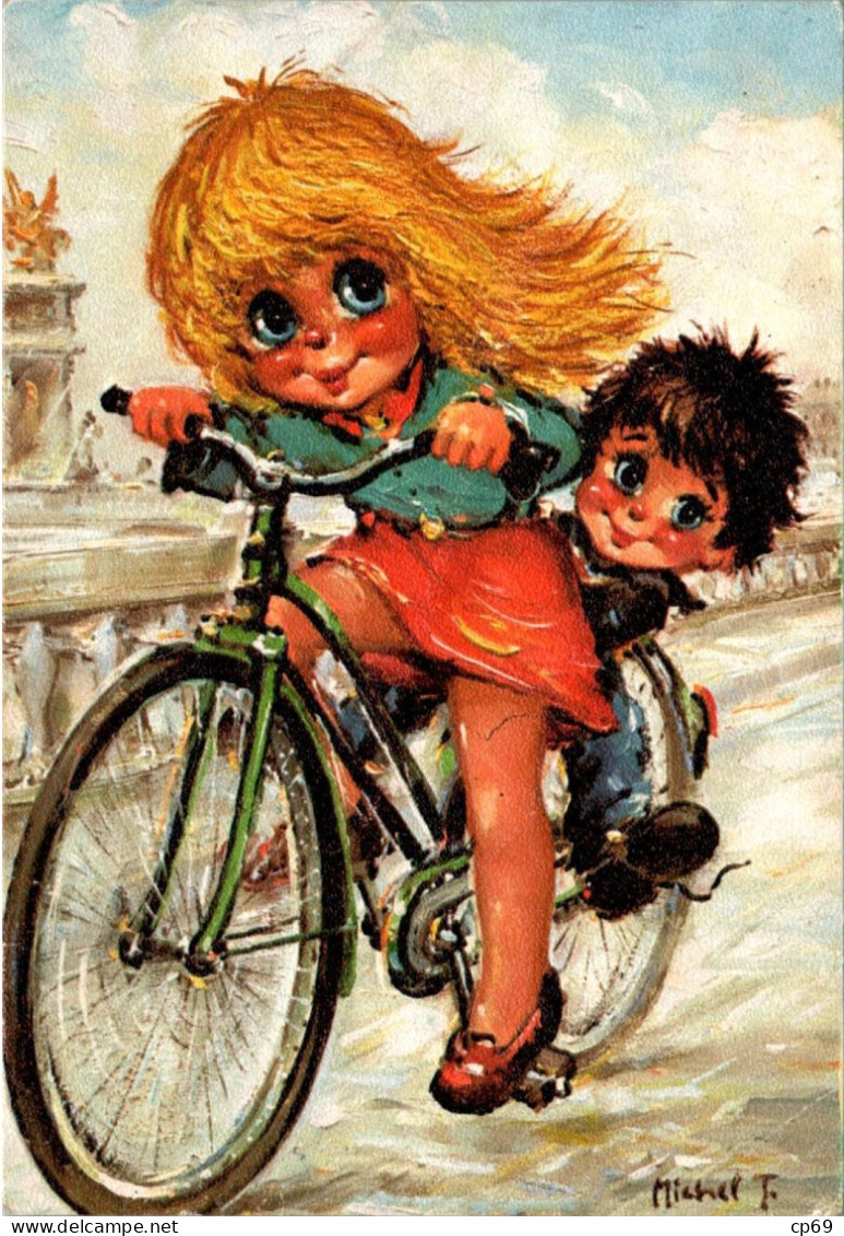Michel Thomas Transport En Commun Vélo Bike Enfant Child Bambino 子供 - C/100 - 11 - B.Etat - Thomas