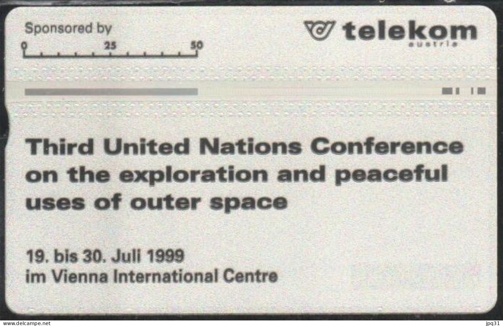 Carte Téléphonique Telekom Austria UNISPACE III - Ruimtevaart