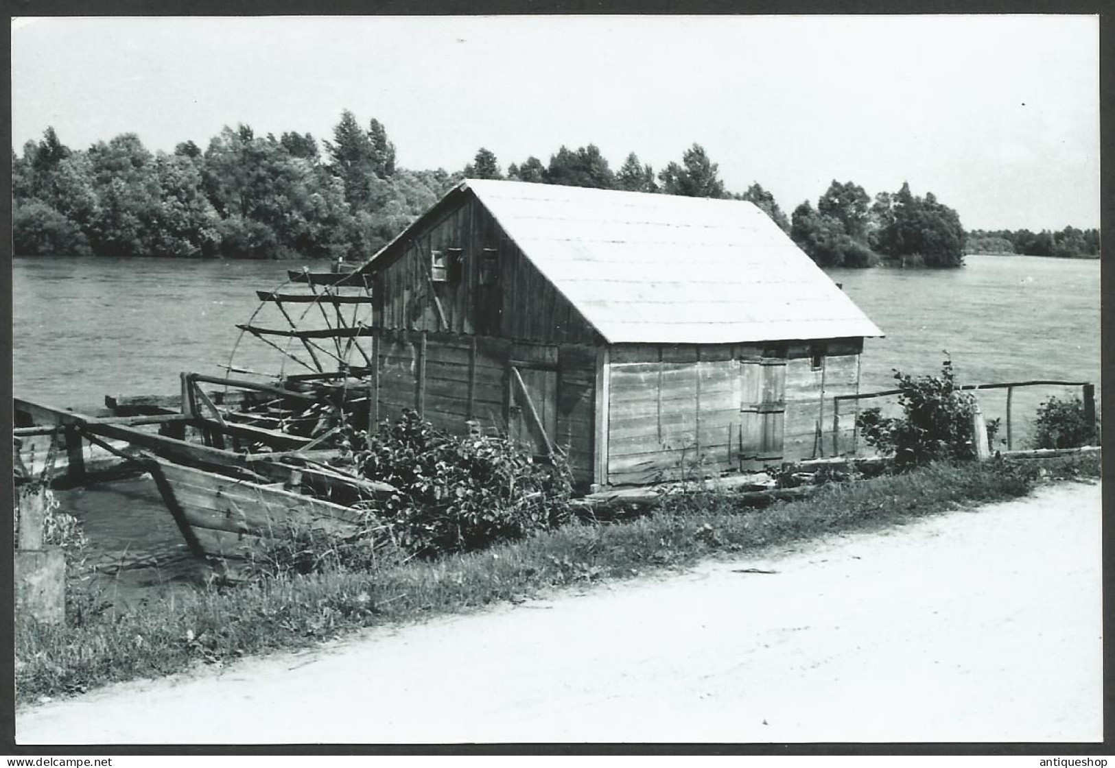 Croatia-----River Drava (Ship Mill,Water Mill,Floating Mill)-----reprinted Photo - Water Towers & Wind Turbines