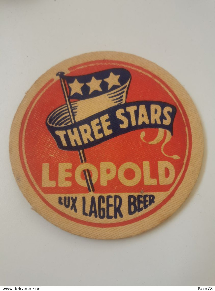 Sous-Bock, 3 Star Leopold - Beer Mats