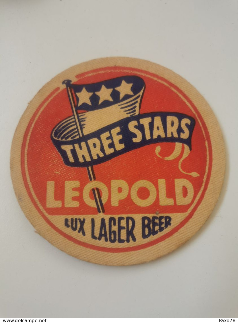 Sous-Bock, 3 Star Leopold - Bierdeckel