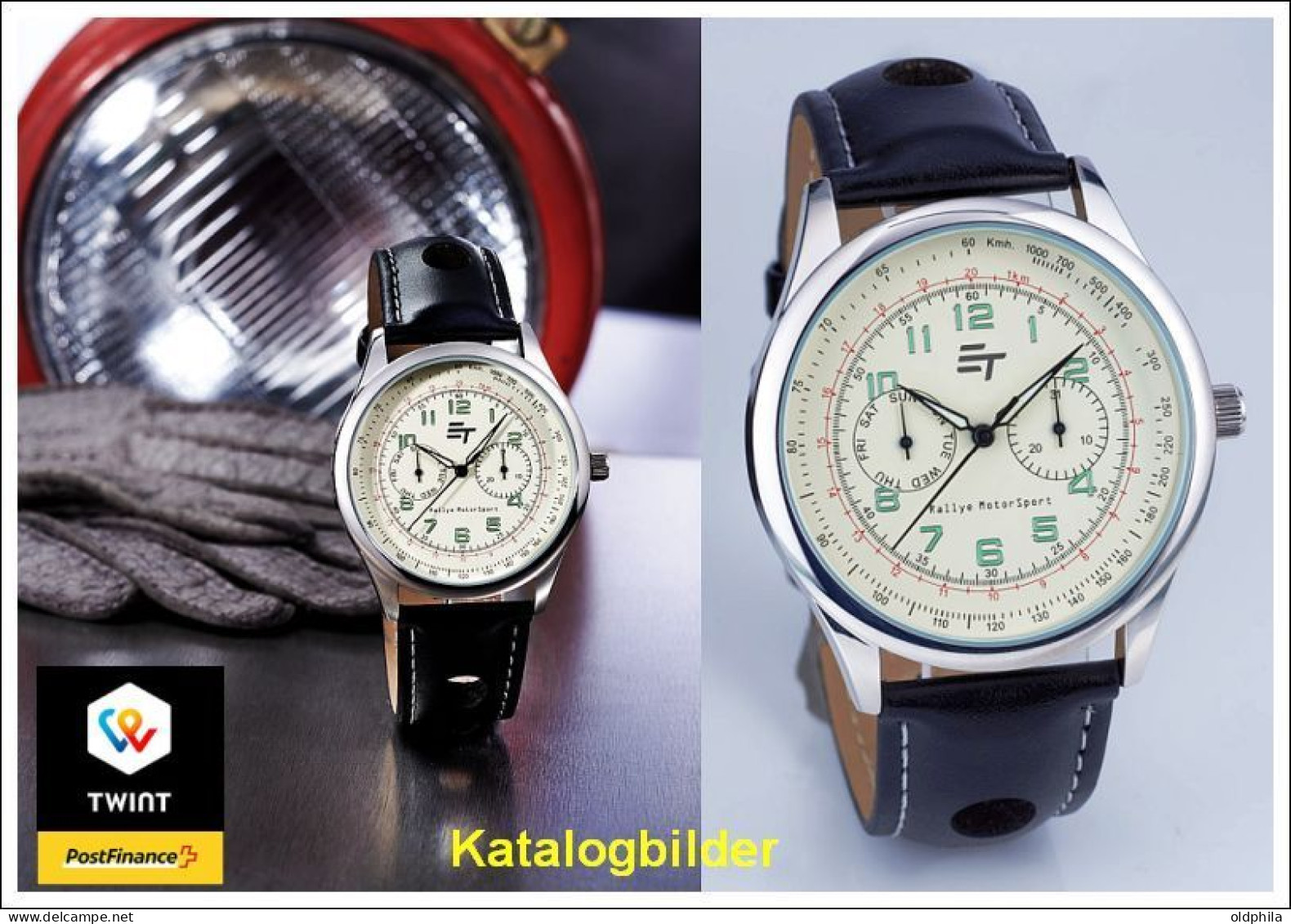 Sportiver Rallye-Chronograph, 3-Zeigeranzeige, Datum+Woche, Fabrikneu Und Originalverpackt ! - Watches: Modern