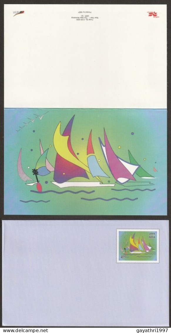 India Greetings Card With Cover Issued By Indian Government (gr37) Seasons  Greetings - Briefe U. Dokumente