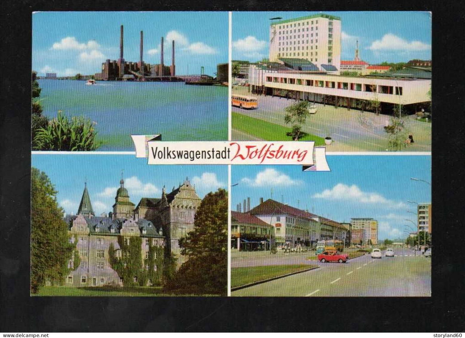 Cpm Volkswagenstadt Wolfsburg 4 Vues Sur Carte , Usine , école , - Wolfsburg