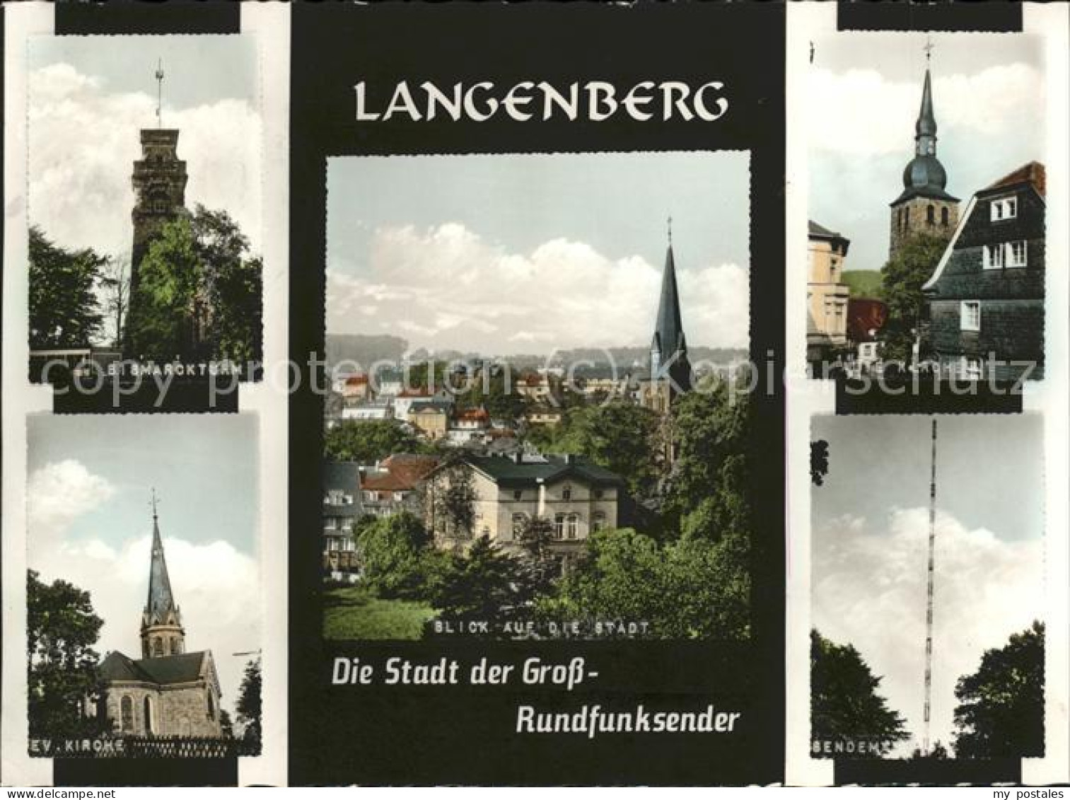 41503466 Langenberg Rheinland Bismarckturm Sendemast Kirche Langenberg - Velbert