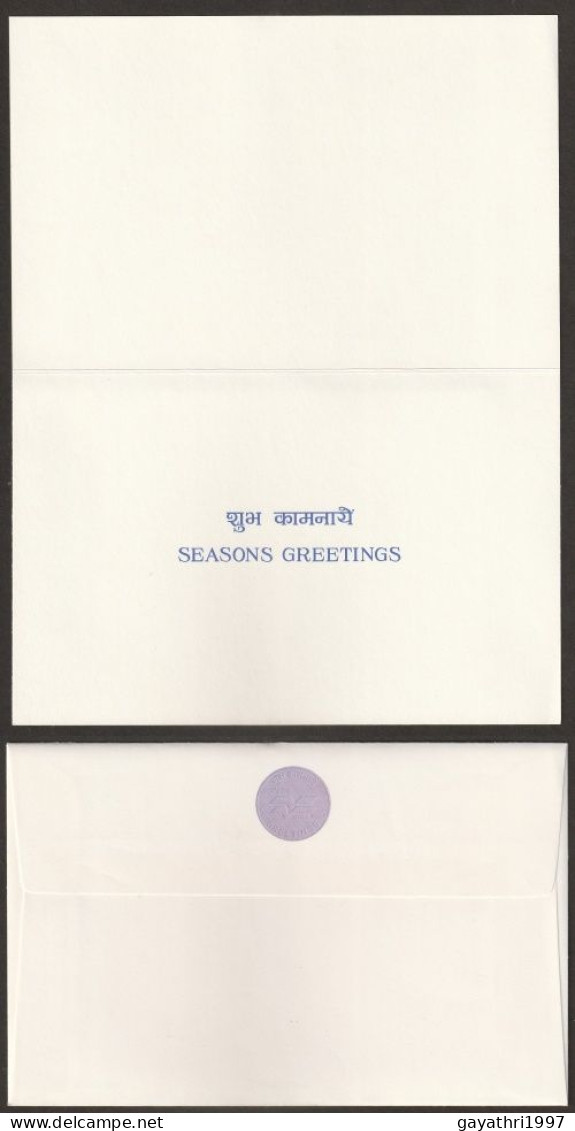 India Greetings Card With Cover Issued By Indian Government (gr43) 2 Different Seasons  Greetings - Covers