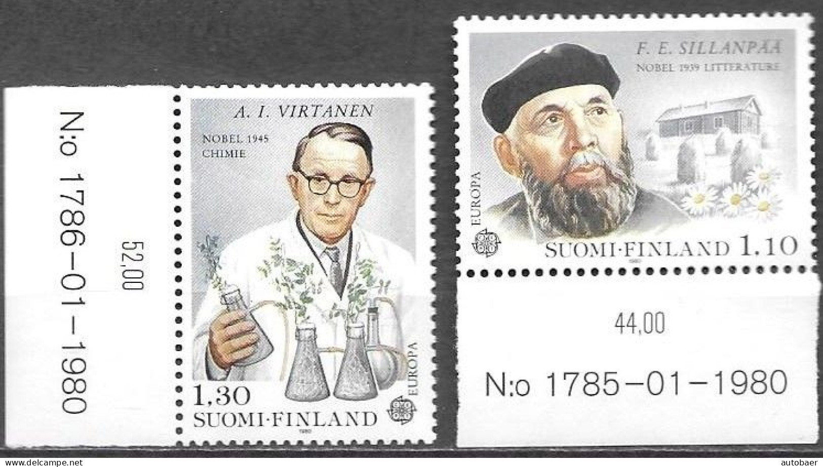 Finland Finnland Finlande Suomi 1980 Europa Cept Yv. 831-32 Michel Nr. 867-68 MNH ** Postfrisch Neuf With Label - 1980