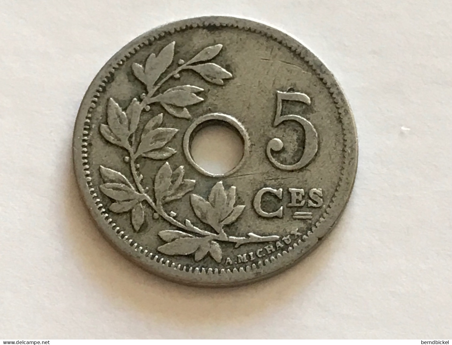 Münze Münzen Umlaufmünze Belgien 5 Centimes 1905 Belgique - 5 Cents