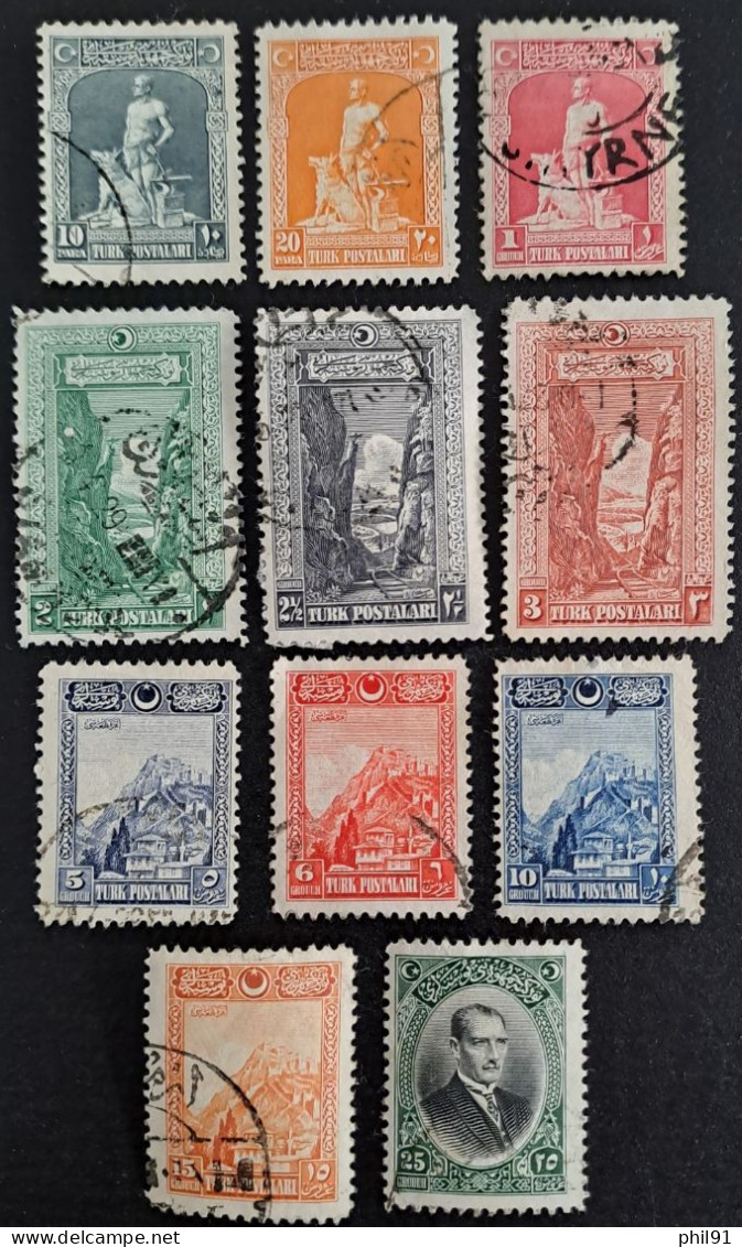 TURQUIE      N° Y&T  695 à 705 (o) - Used Stamps