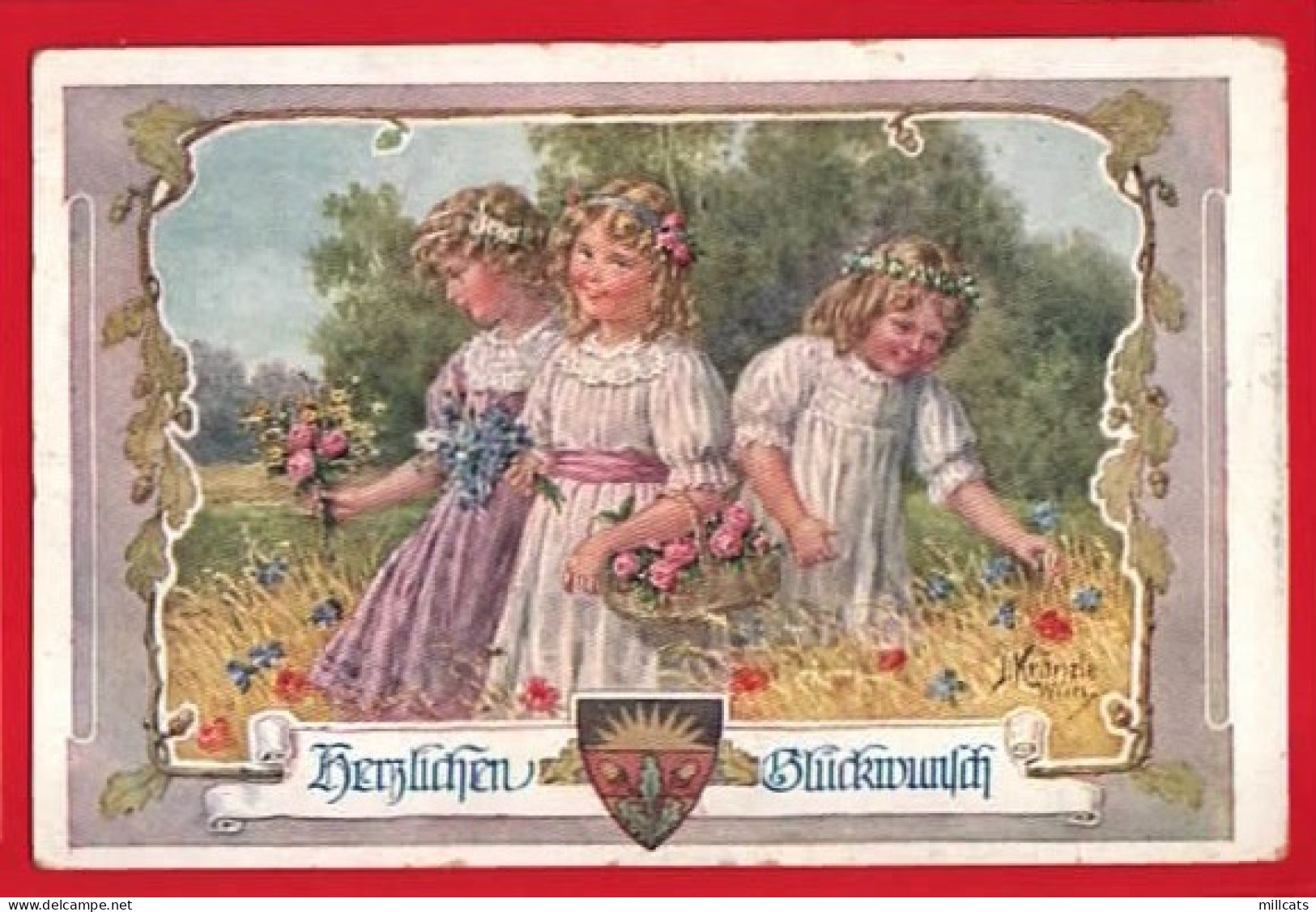 EDWARDIAN CHILDREN  ART BY J KRANZLE Pu 1908 - Kränzle