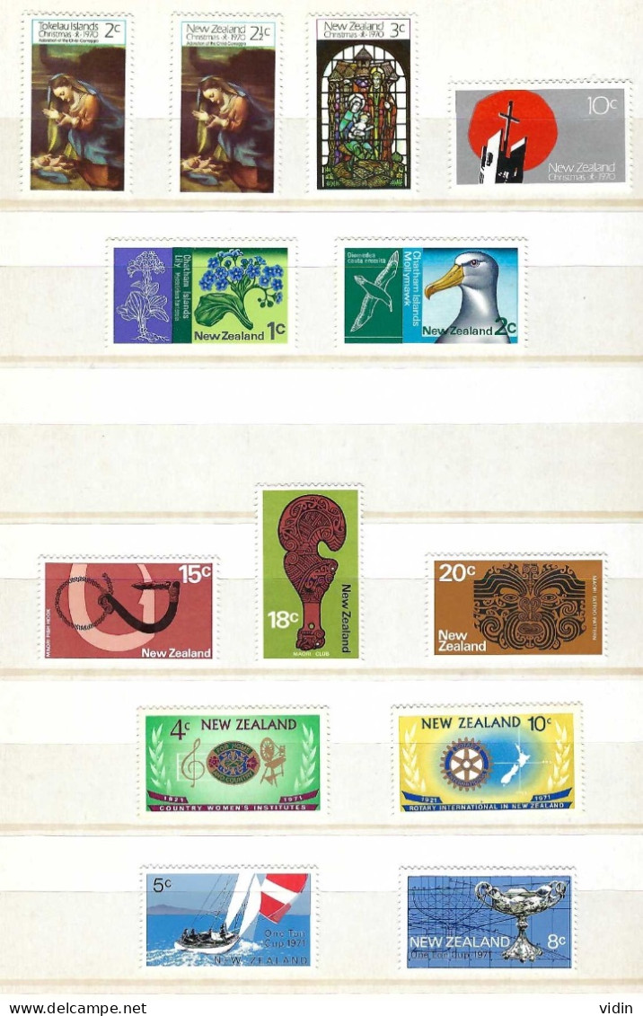 NE ZEALAND Nouvelle Zélande ROSS Government Life Office TOKELAU Lot De Timbres MNH - Collections, Lots & Séries