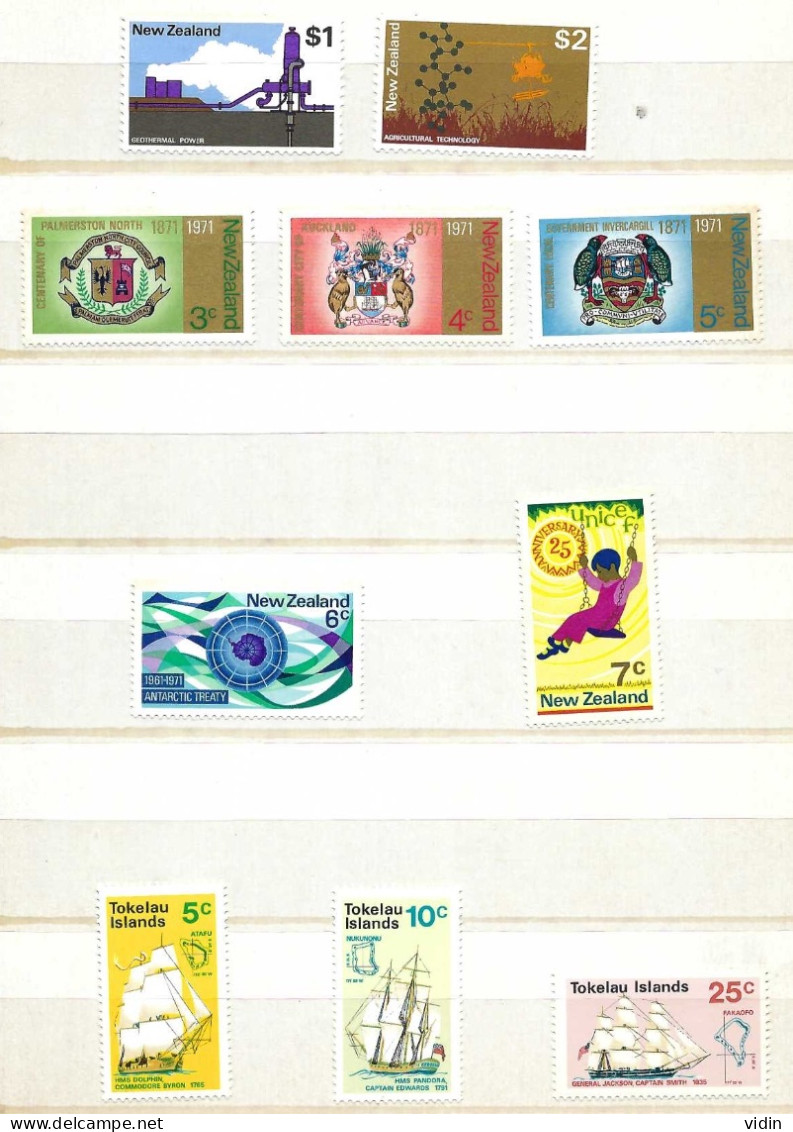 NE ZEALAND Nouvelle Zélande ROSS Government Life Office TOKELAU Lot De Timbres MNH - Lots & Serien