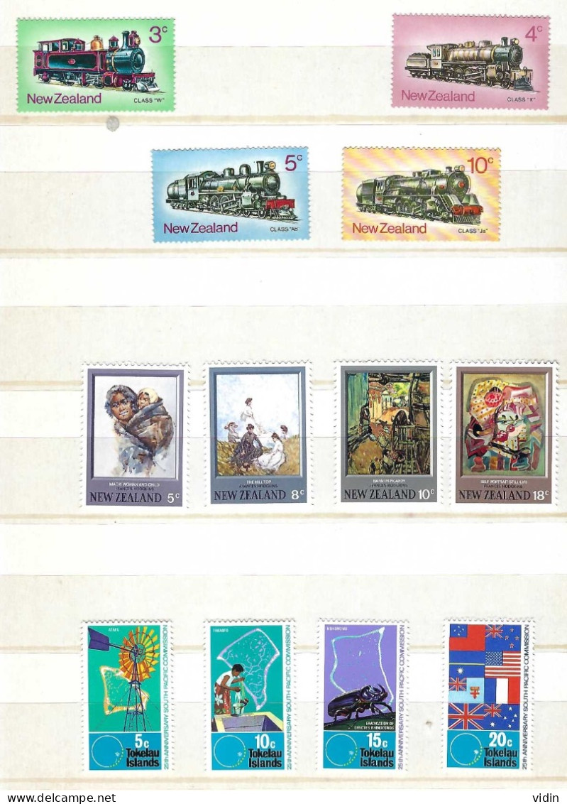 NE ZEALAND Nouvelle Zélande ROSS Government Life Office TOKELAU Lot de Timbres MNH