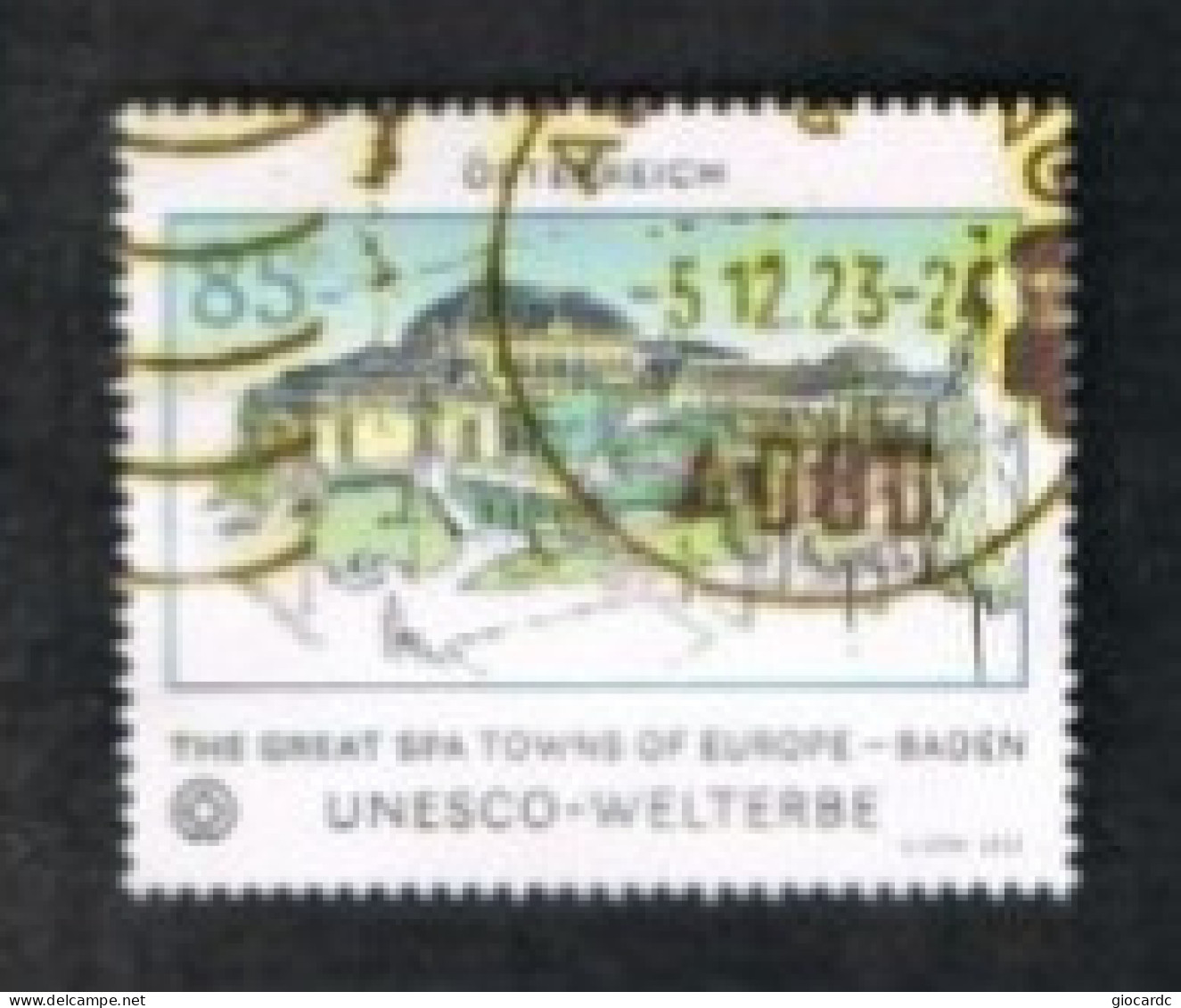 AUSTRIA -  SG 3724  -   2022 UNESCO: SPA BADEN, NEAR VIENNA    -  USED° - Oblitérés