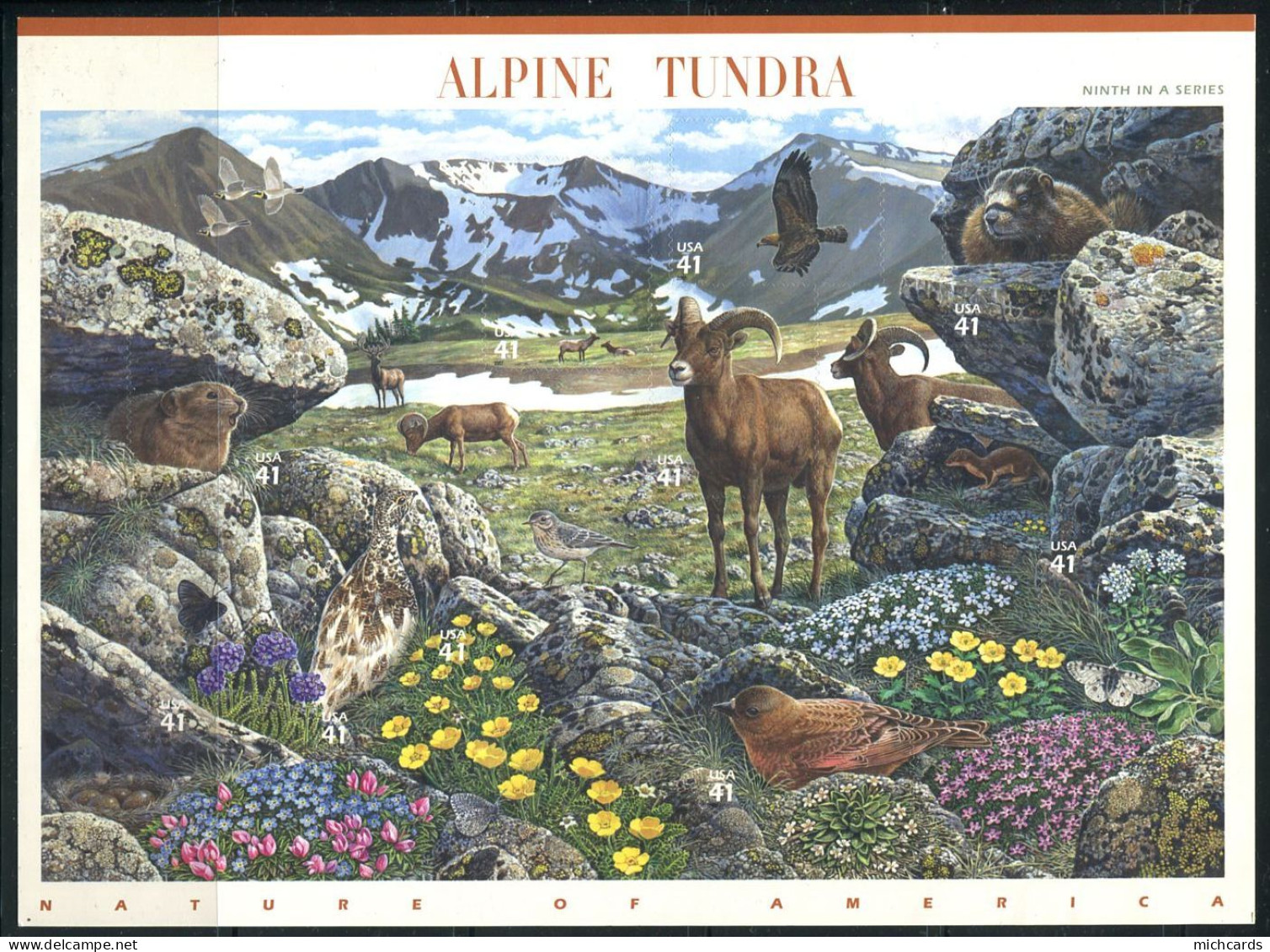 258 ETATS UNIS (USA) 2007 - Yvert 3983/92 Adhésif - Alpine Tundra Animaux Fleurs Rocher - Neuf (MNH) Sans Charniere - Neufs