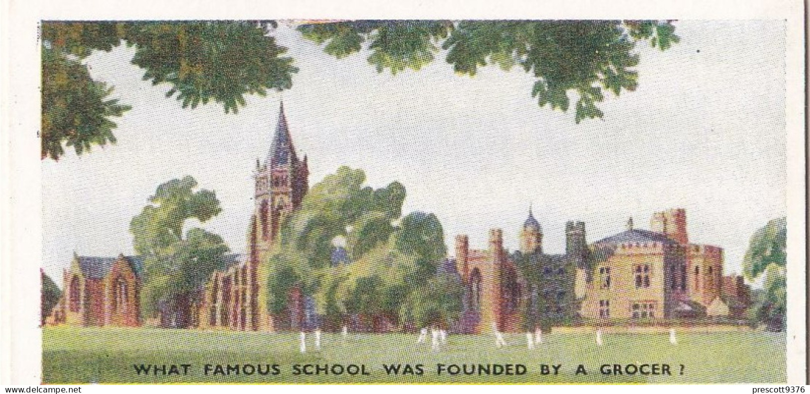 14 Rugby School -  Carreras Cigarette Card - Do You Know? 1939 - - Player's