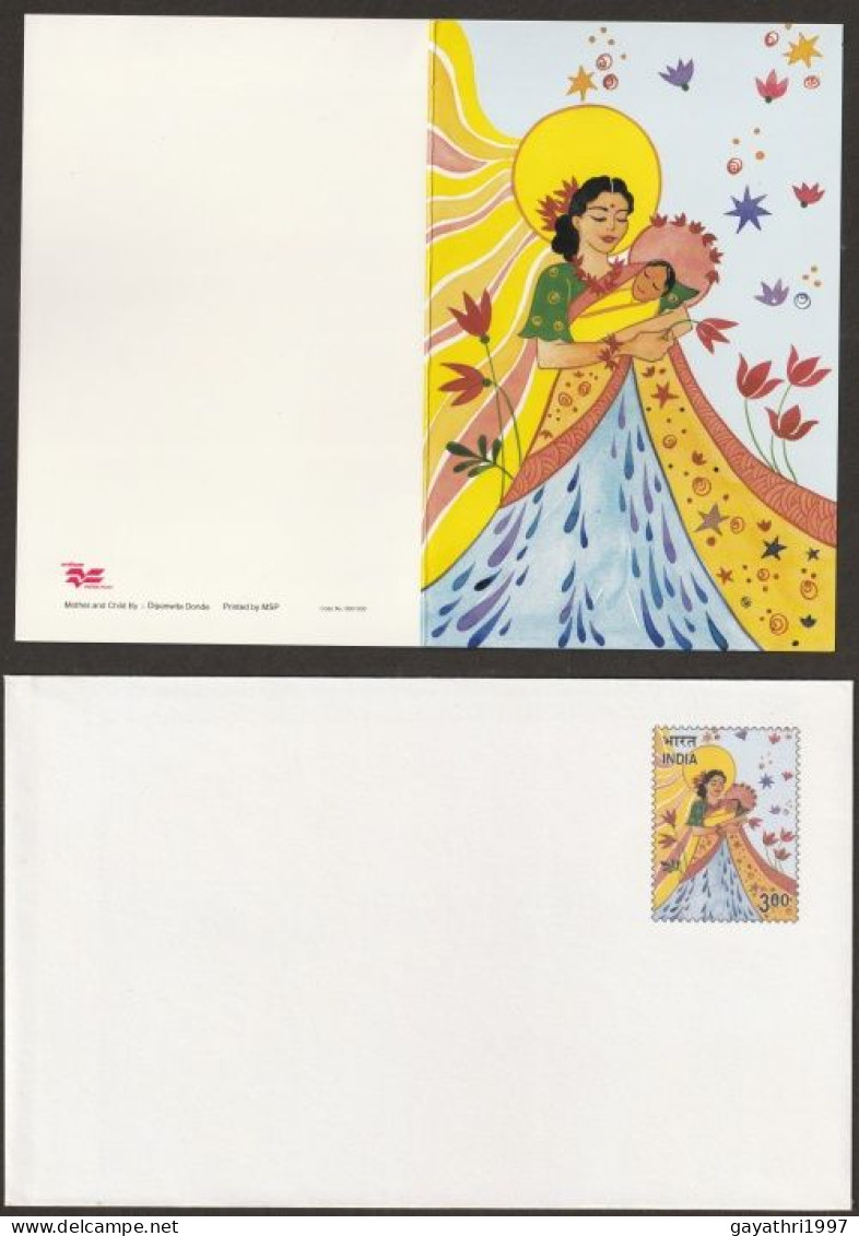 India Greetings Card With Cover Issued By Indian Government (gr59) Seasons    Greetings - Otros & Sin Clasificación