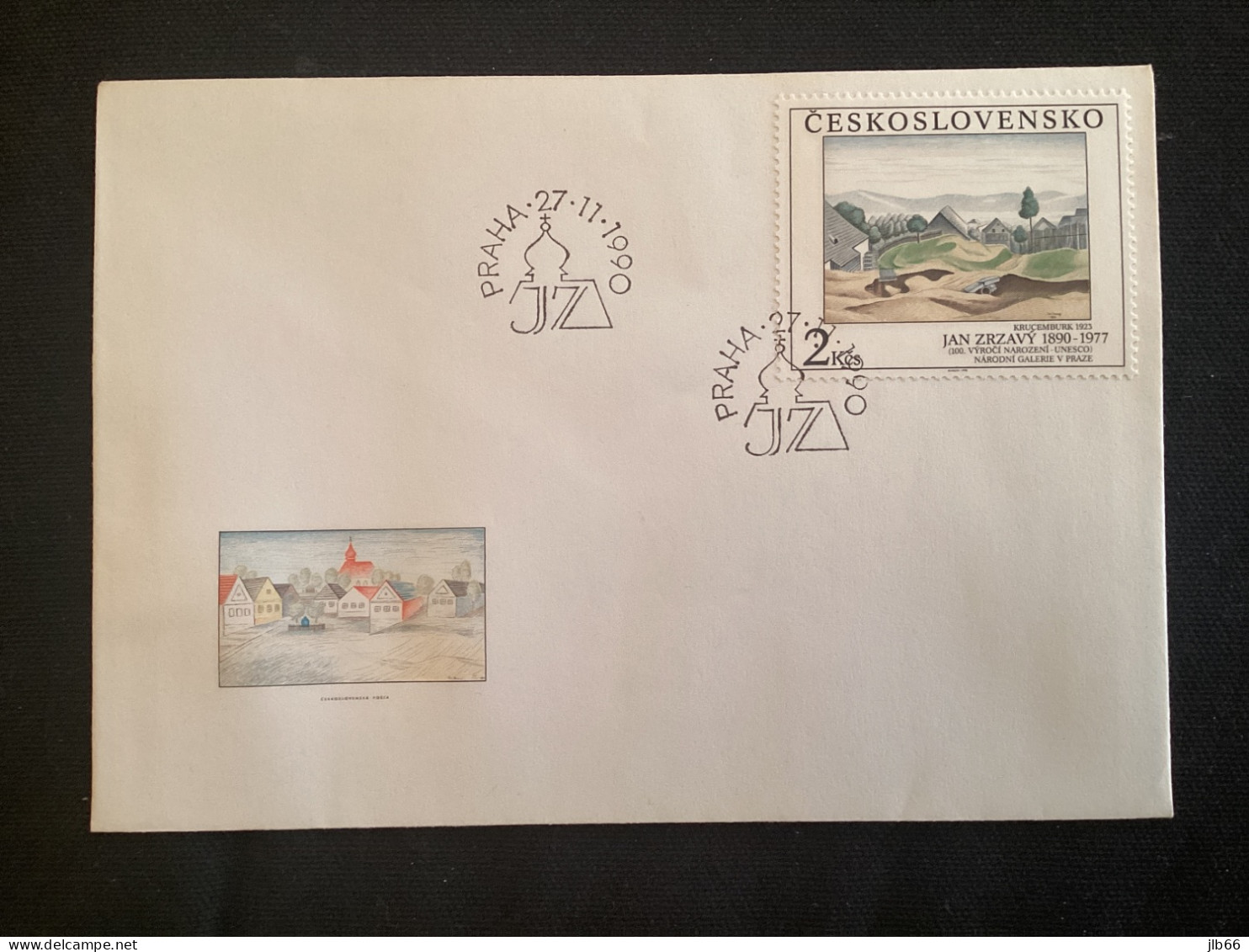 FDC 1990 Art  Yvert 2969 Krucemburk Tableau De Jan Zrzavy - FDC