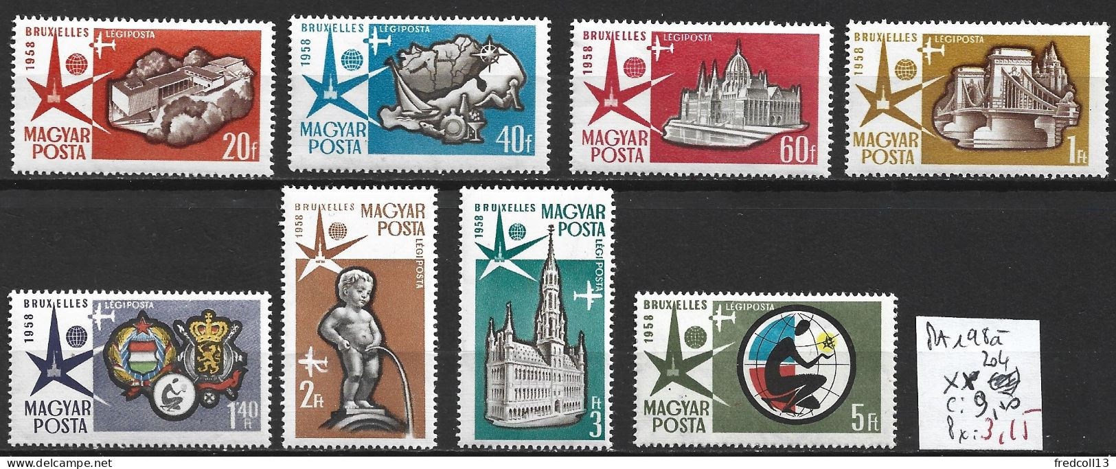 HONGRIE PA 198 à 204 ** Côte 9.50 € - Unused Stamps